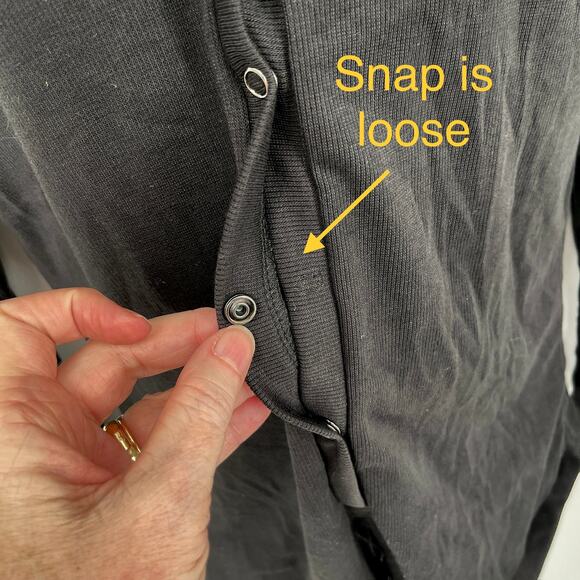 Roma Confidential Women's NEW Bodysuit w/ Snap Closure *FLAW* Size 3XL/4XL Black - Picture 3 of 9